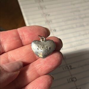 Silver Heart Pendant with Julia 1124